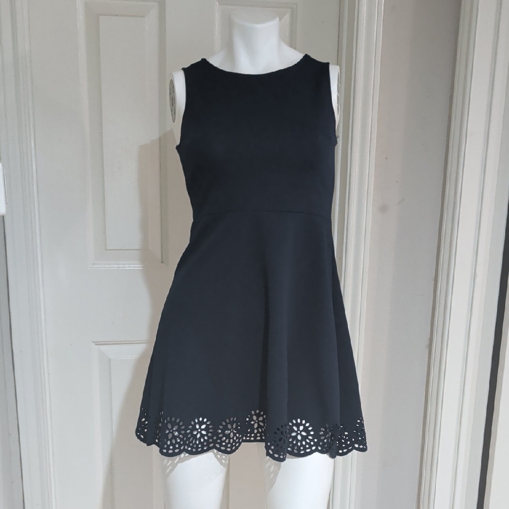 Peach Royal Chic Blue Sleeveless Cutout Mini Dress Women's Medium